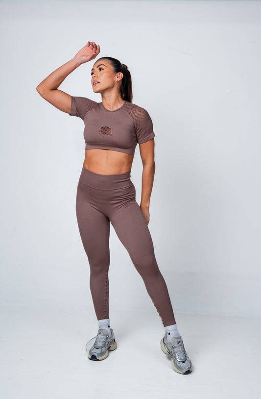Top seamless manga corta